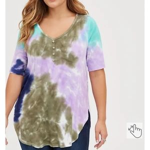 FAVORITE TUNIC HENLEY - SUPER SOFT TIE DYE